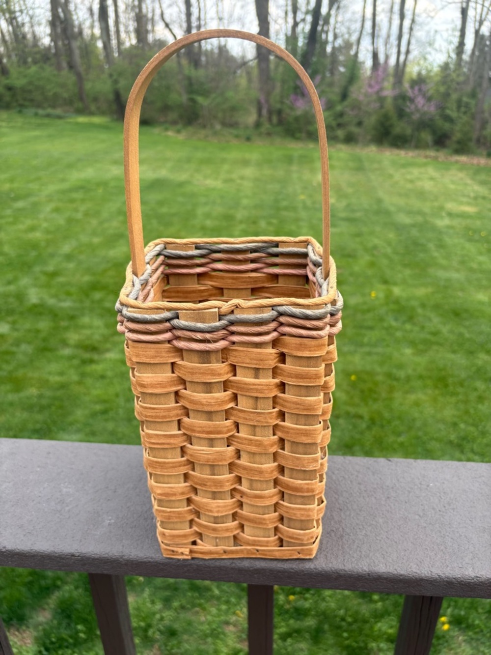 Vintage Behlens Handmade USA Apple Cheese Basket - 2001 - Picture 4 of 11